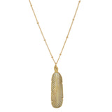 SALE - Feather Stone Necklace (more colors) - Colored Mother of Pearl - Necklaces - Ofina