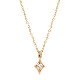Textured Diamond CZ Necklace - - Necklaces - Ofina