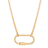 Rolo Chain Carabiner Necklace - - Necklaces - Ofina