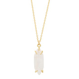 SALE - Marquise Moonstone Prong Necklace - - Necklaces - Ofina