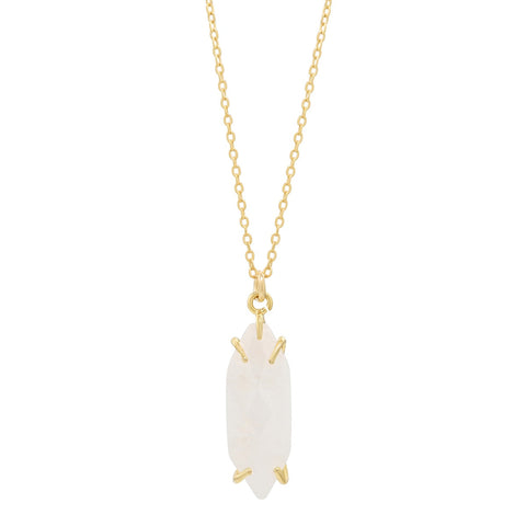 SALE - Marquise Moonstone Prong Necklace - - Necklaces - Ofina