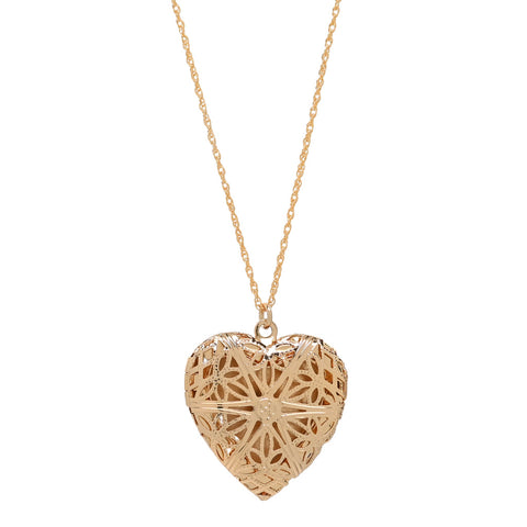 Ornate Heart Locket - - Necklaces - Ofina