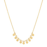 14k Solid Gold Tiny Multi-Disc Necklace - - Necklaces - Ofina