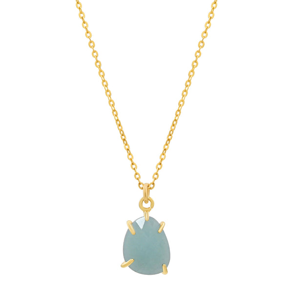 SALE - Amazonite Prong Necklace - - Necklaces - Ofina