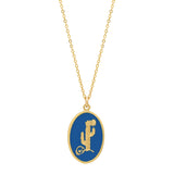 SALE - Oval Cactus Necklace - Blue - Necklaces - Ofina