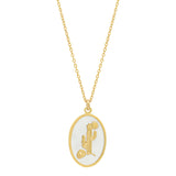 SALE - Oval Cactus Necklace - White - Necklaces - Ofina