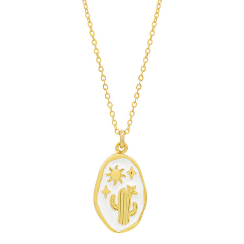 SALE - Oval Desert Sun Necklace - - Necklaces - Ofina