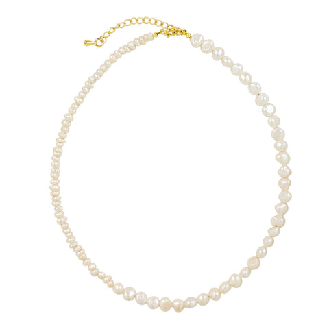 Pearl Cluster Choker Necklace - - Necklaces - Ofina