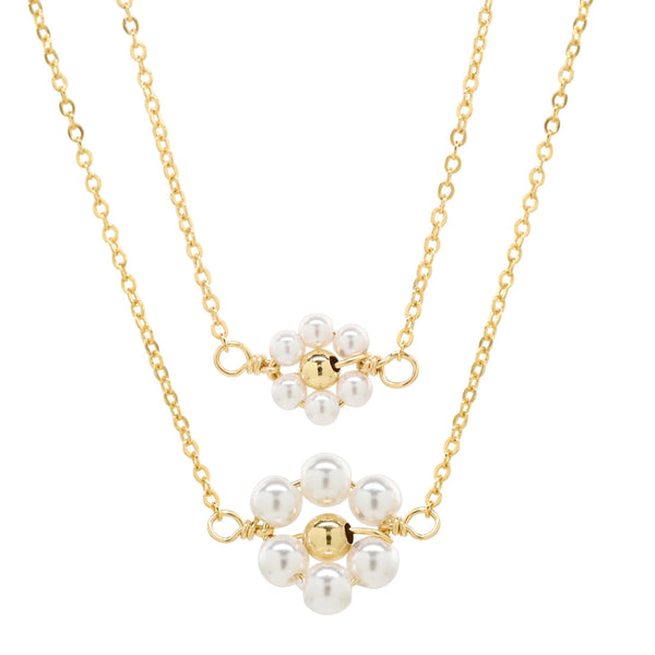 Daisy Pearl Necklace - - Necklaces - Ofina