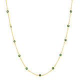 Tiny Multi-Emerald Choker - - Necklaces - Ofina