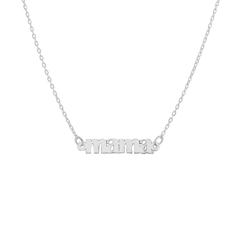 Silver Mama Necklace - - Necklaces - Ofina