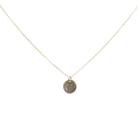 Monogram Necklace on Thin Chain - Gold / A - Necklaces - Ofina