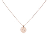 Monogram Necklace on Thin Chain - Rosegold / A - Necklaces - Ofina