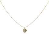 Monogram Necklace on Ball Chain - Gold / A - Necklaces - Ofina