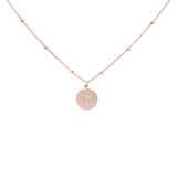 Monogram Necklace on Ball Chain - Rosegold / A - Necklaces - Ofina