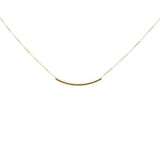 Curved Tube Necklace - Gold - Necklaces - Ofina