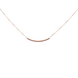 Curved Tube Necklace - Rosegold - Necklaces - Ofina