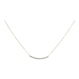 Curved Tube Necklace - Silver/ Gold - Necklaces - Ofina