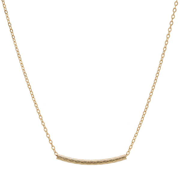 Quilted Design Tube Necklace - 20mm - Necklaces - Ofina