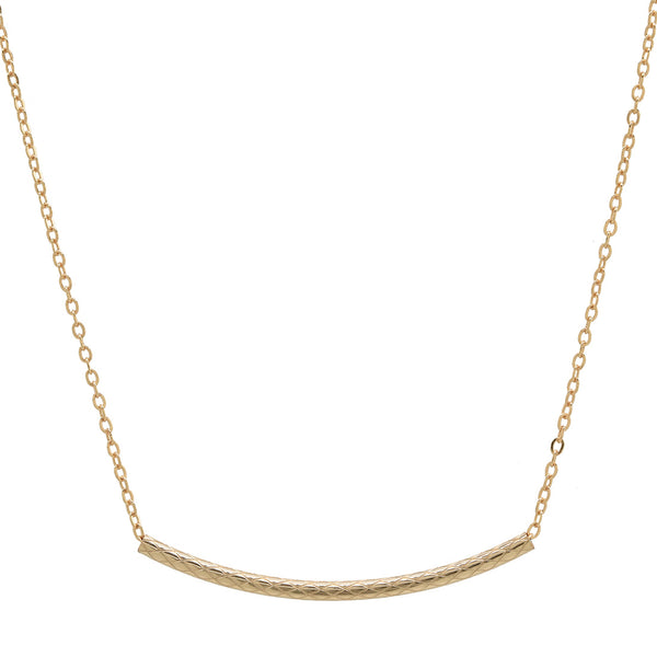 Quilted Design Tube Necklace - 30mm - Necklaces - Ofina