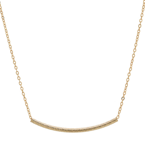 Quilted Design Tube Necklace - 30mm - Necklaces - Ofina