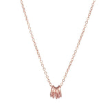 Twisted Circles Necklace - Rosegold - Necklaces - Ofina