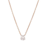 Twisted Circles Necklace - Silver Circles Rosegold Chain - Necklaces - Ofina