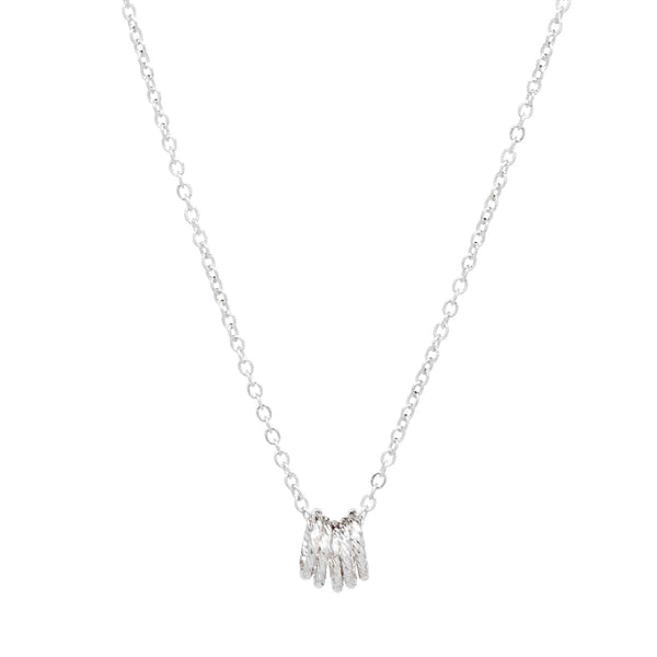Twisted Circles Necklace - Silver - Necklaces - Ofina