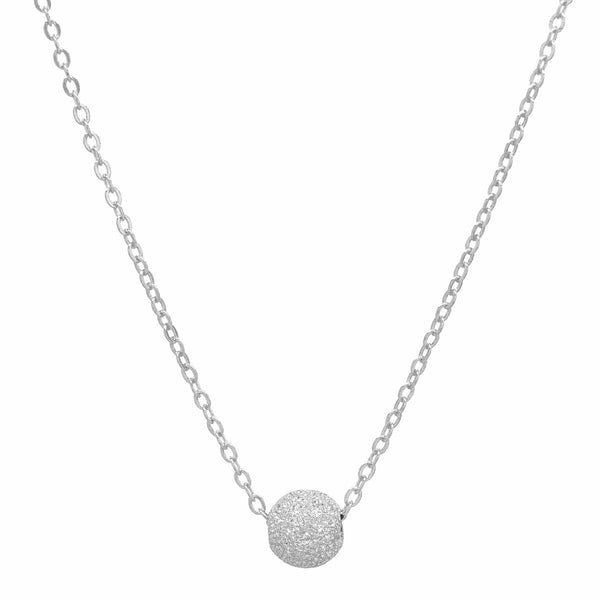 SALE - Single Stardust Ball Necklace - Silver - Necklaces - Ofina