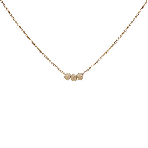 SALE - Triple Stardust Ball Necklace - Gold - Necklaces - Ofina