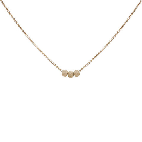 SALE - Triple Stardust Ball Necklace - Gold - Necklaces - Ofina