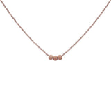 SALE - Triple Stardust Ball Necklace - Rosegold - Necklaces - Ofina