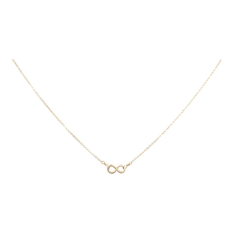 Tiny Infinity Necklace on Thin Chain - Gold - Necklaces - Ofina