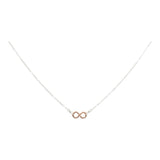 Tiny Infinity Necklace on Thin Chain - Rose Gold/ SIlver - Necklaces - Ofina