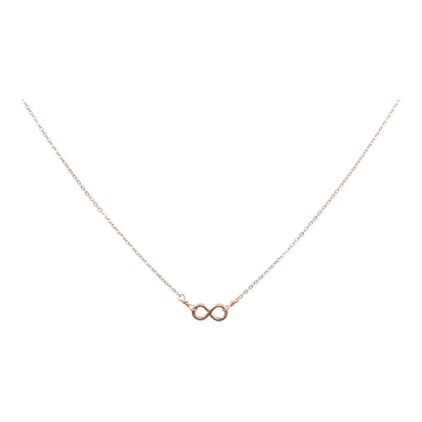 Tiny Infinity Necklace on Thin Chain - Rose Gold - Necklaces - Ofina