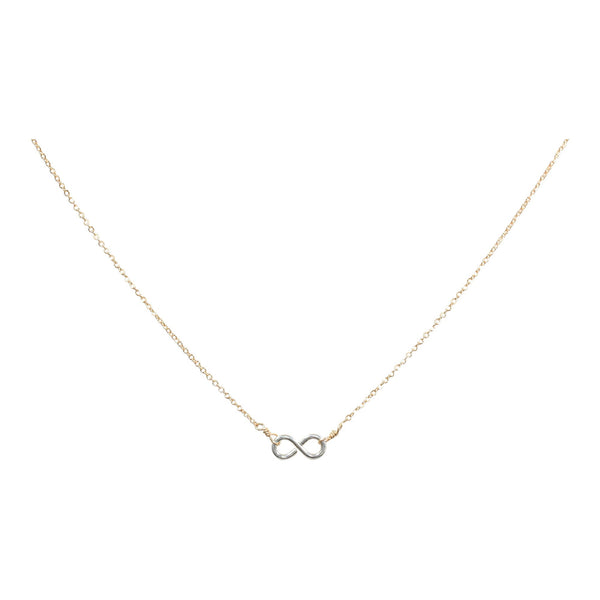 Tiny Infinity Necklace on Thin Chain - Silver/ Gold - Necklaces - Ofina