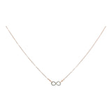 Tiny Infinity Necklace on Thin Chain - Silver/ Rose Gold - Necklaces - Ofina