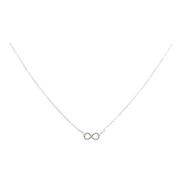 Tiny Infinity Necklace on Thin Chain - Silver - Necklaces - Ofina