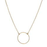 SALE - Single Diamond Cut Circle Necklace - Gold - Necklaces - Ofina