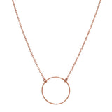 SALE - Single Diamond Cut Circle Necklace - Rosegold - Necklaces - Ofina