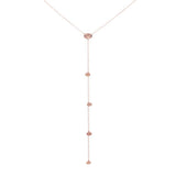 SALE - Multi-Disc Y Drop Necklace - Rosegold - Necklaces - Ofina