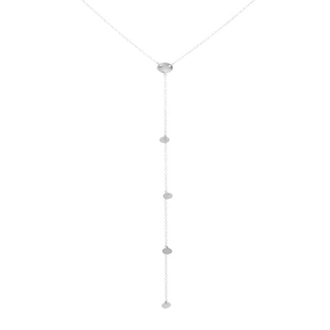 SALE - Multi-Disc Y Drop Necklace - Silver - Necklaces - Ofina