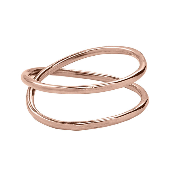 Crossover Ring - Rosegold / 6 - Rings - Ofina