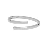 10k Solid Gold Open Twirl Ring - White Gold / 5 - Rings - Ofina