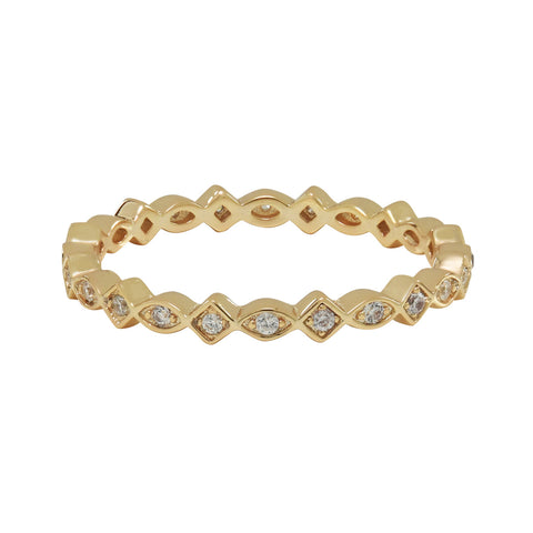 SALE - Tiara CZ Ring - Gold / 5 - Rings - Ofina