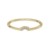 SALE - Tiny Arc CZ Ring - Gold / 5 - Rings - Ofina