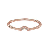 SALE - Tiny Arc CZ Ring - Rosegold / 5 - Rings - Ofina