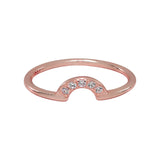 SALE - CZ Arc Ring - Rosegold / 5 - Rings - Ofina