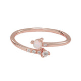 SALE-Opal / CZ Arrow Ring - Rosegold / 6 - Rings - Ofina