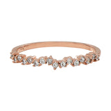 10k Solid Gold CZ ZigZag Ring - Rose Gold / 5 - Rings - Ofina